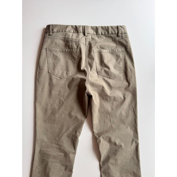 THEORY Avla Olive Green Stretch Cotton Twill Cropped New Chino Pants, Size 0 - Picture 6 of 14